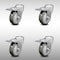 Service Caster 4 Inch SS Gray Polyurethane Swivel Bolt Hole Caster Set with Total Lock Brake SCC-SSBHTTL20S414-PPUB-4 - alternate 1